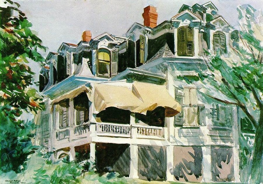 Mansard Roof, 1923 by Edward Hopper