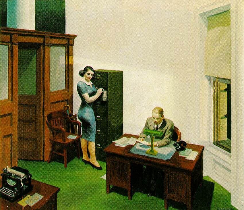 Office at Night, 1940 by Edward Hopper