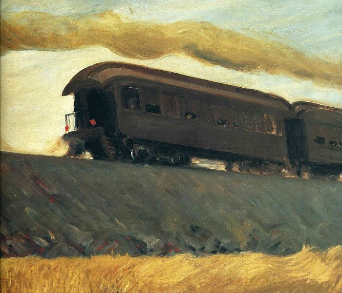 Railroad Train, 1908 by Edward Hopper