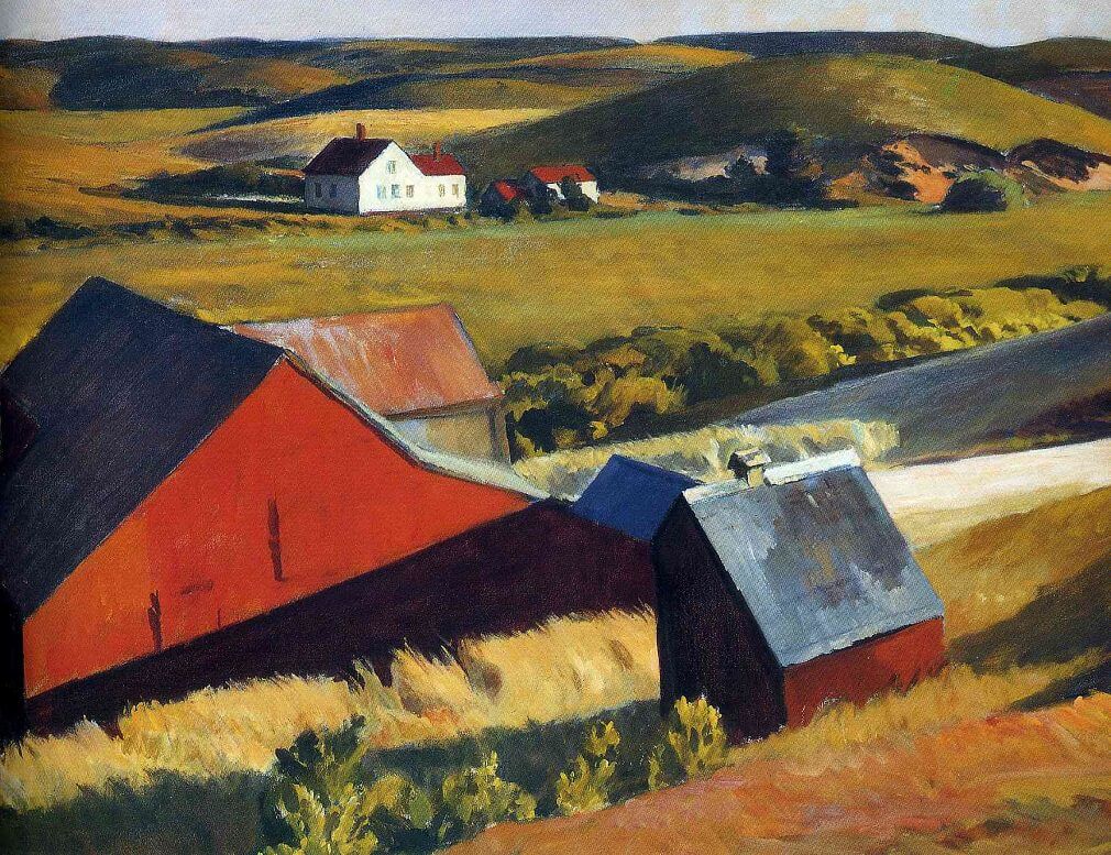 Cobb's Barn and Distant Houses, 1931 by Edward Hopper