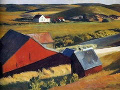 Cobb's Barn and Distant Houses by Edward Hopper