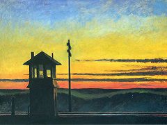 Railroad Sunset by Edward Hopper